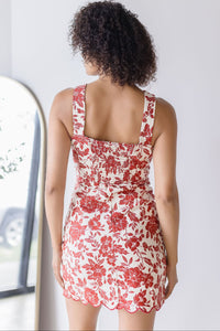 Rosewood Back Tie Floral Mini Dress Rosewood Back Tie Floral Mini Dress