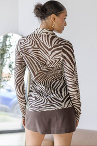 Wild Side Mesh Button Up