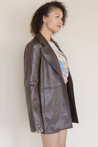 Vianna Vegan Leather Oversized Blazer Vianna Vegan Leather Oversized Blazer