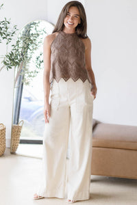 Zurie Eyelet Halter Top