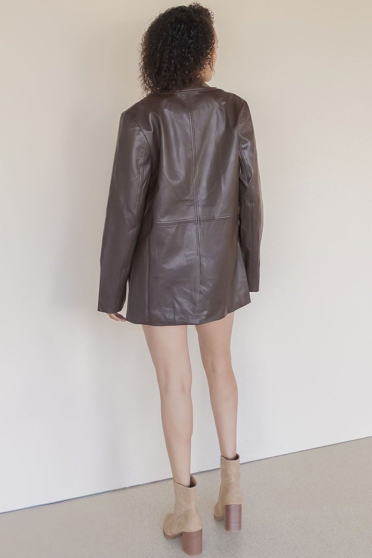 Vianna Vegan Leather Oversized Blazer Vianna Vegan Leather Oversized Blazer