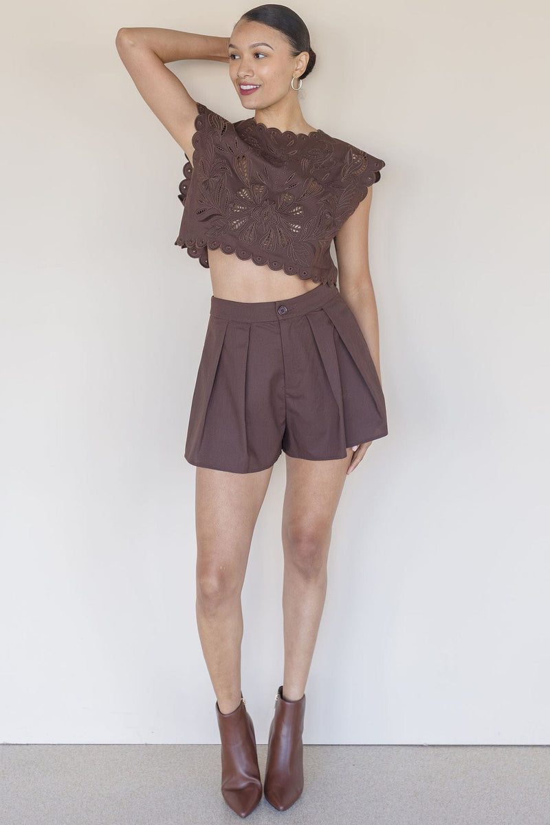 Leighton Embroidered Crop Top Leighton Embroidered Crop Top