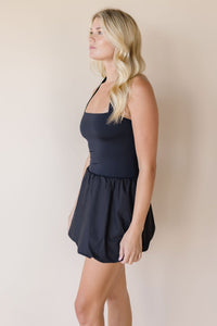 Katalina Halter Bubble Mini Dress