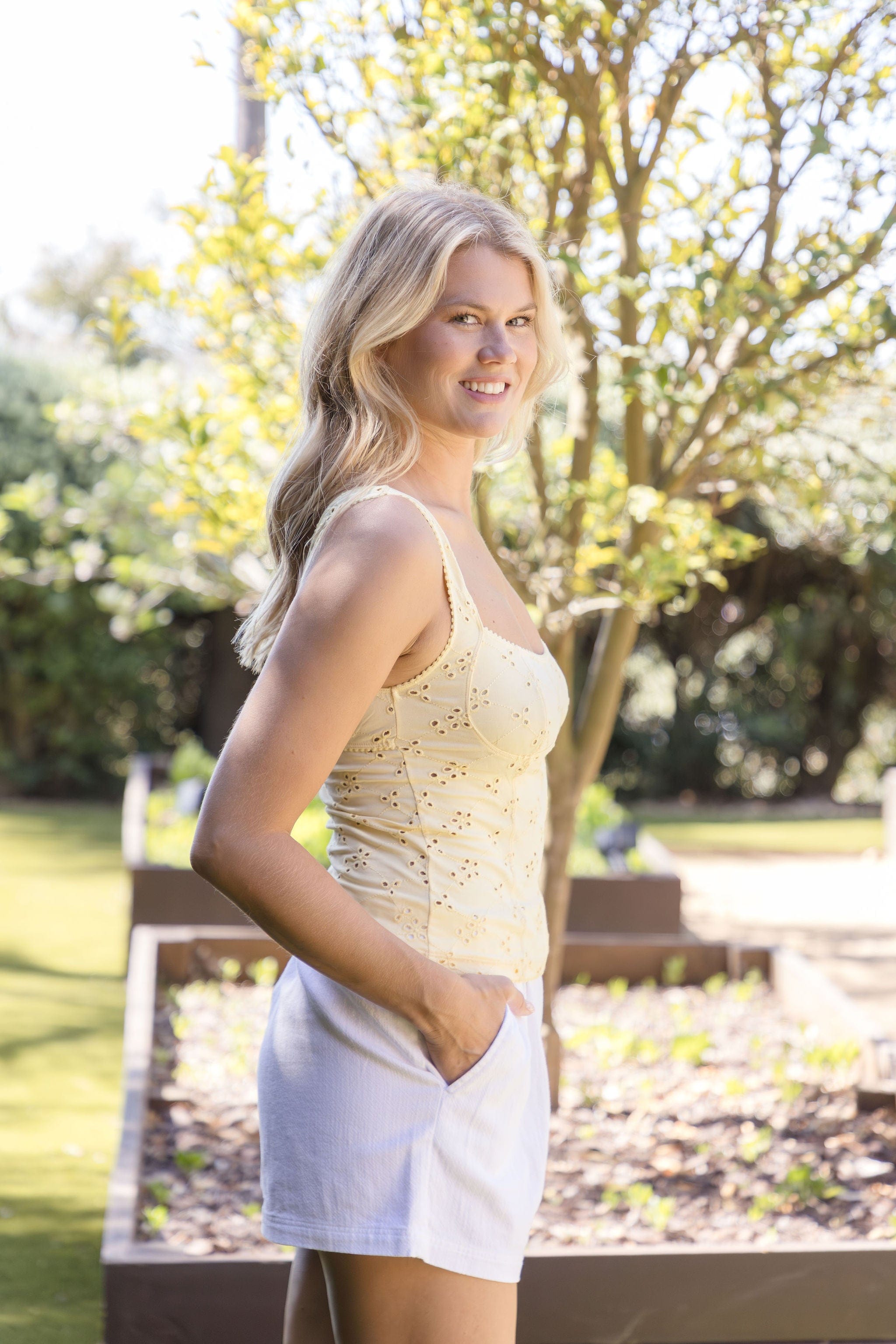 Full Bloom Eyelet Cami