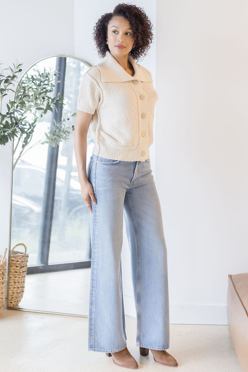 Tessier Short Sleeved Buttoned Sweater Tessier Short Sleeved Buttoned Sweater