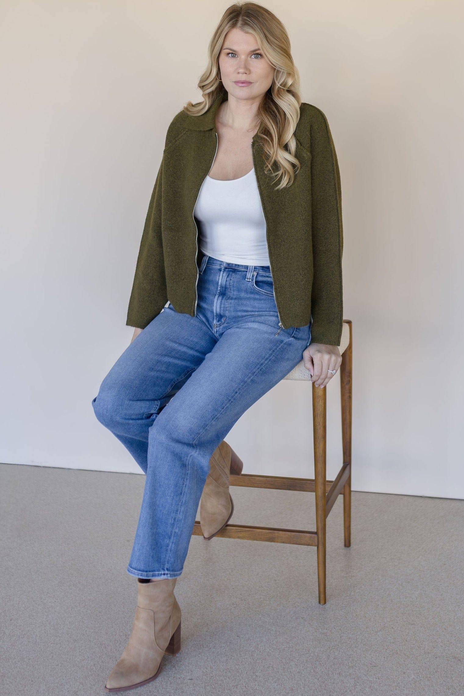 Alexandra Zip Up Sweater