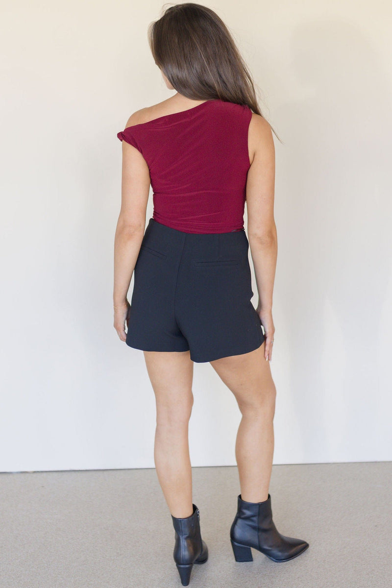 Ramy Mesh Assymetric Twist Top Ramy Mesh Assymetric Twist Top