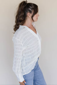 Annalise Peasant Button Down Blouse