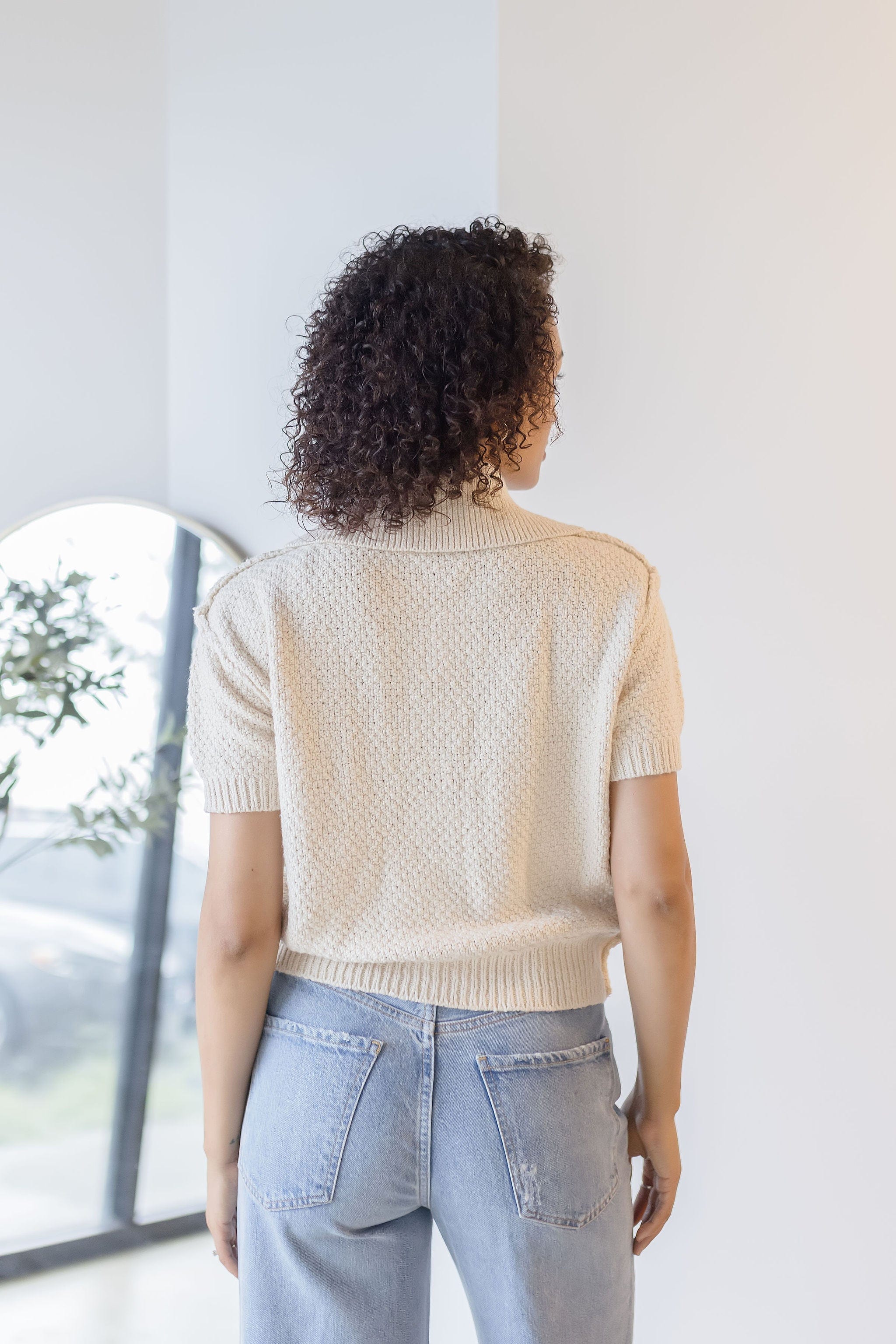 Tessier Short Sleeved Buttoned Sweater Tessier Short Sleeved Buttoned Sweater