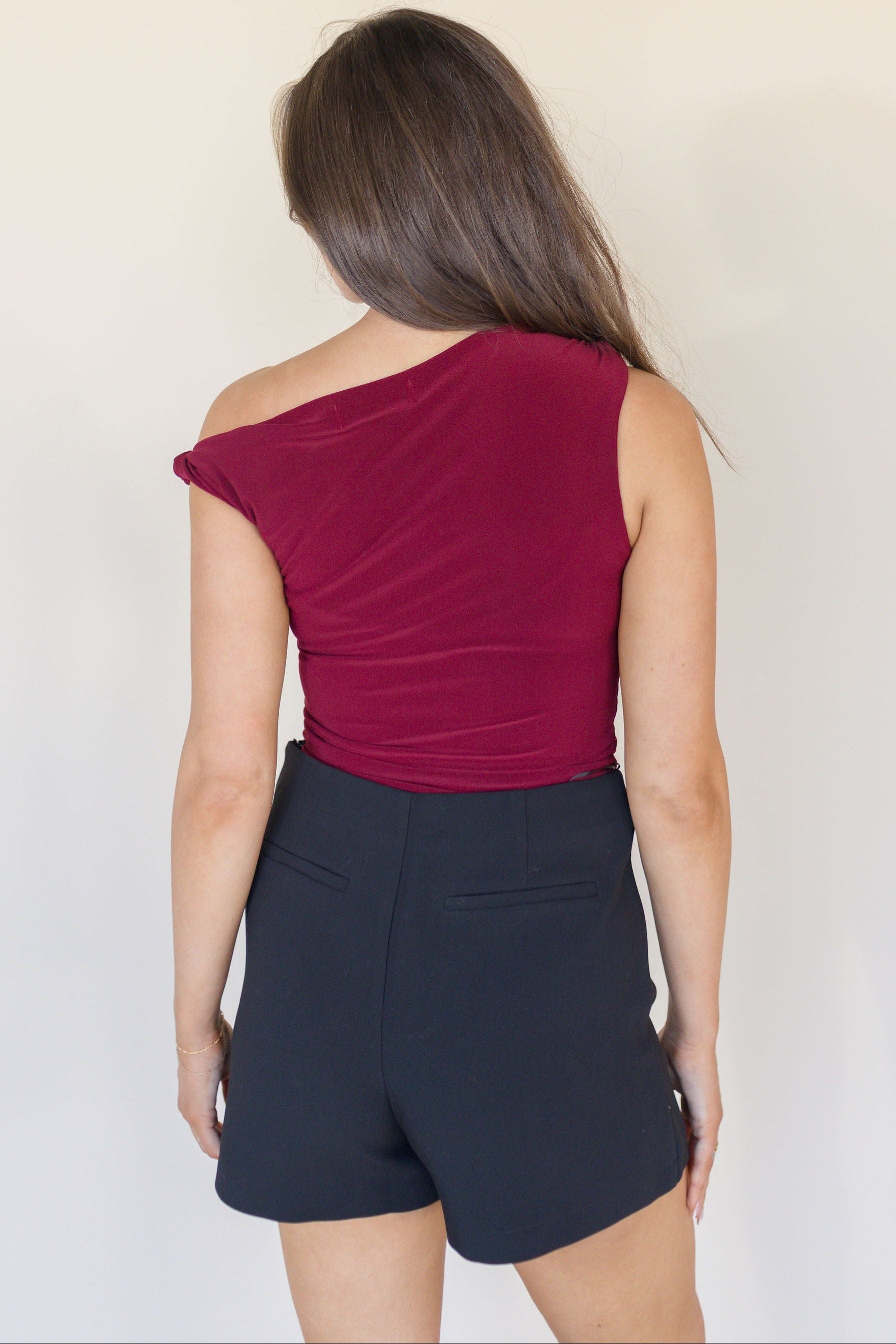 Ramy Mesh Assymetric Twist Top Ramy Mesh Assymetric Twist Top