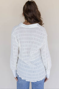Annalise Peasant Button Down Blouse