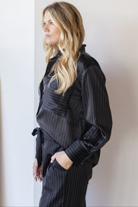 Sutton Pinstripe Button Down Top Sutton Pinstripe Button Down Top