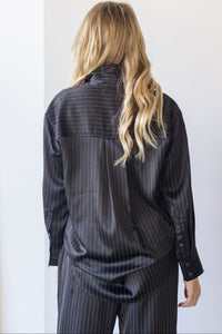 Sutton Pinstripe Button Down Top Sutton Pinstripe Button Down Top