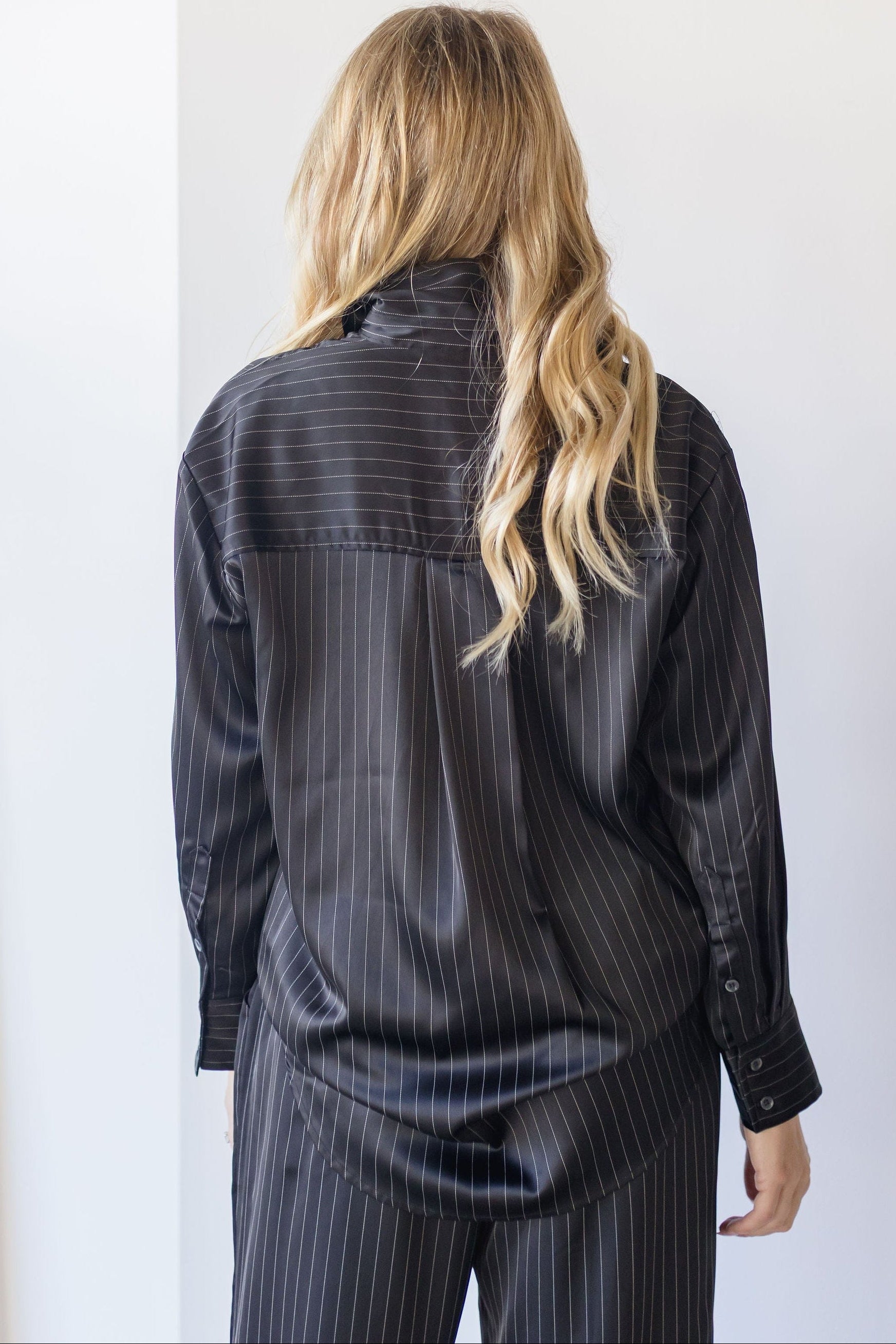 Sutton Pinstripe Button Down Top Sutton Pinstripe Button Down Top