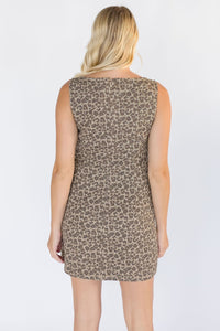 Wildly Free Leopard Denim Mini Dress