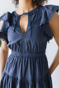Bellmont Ruffle Sleeve Midi Dress