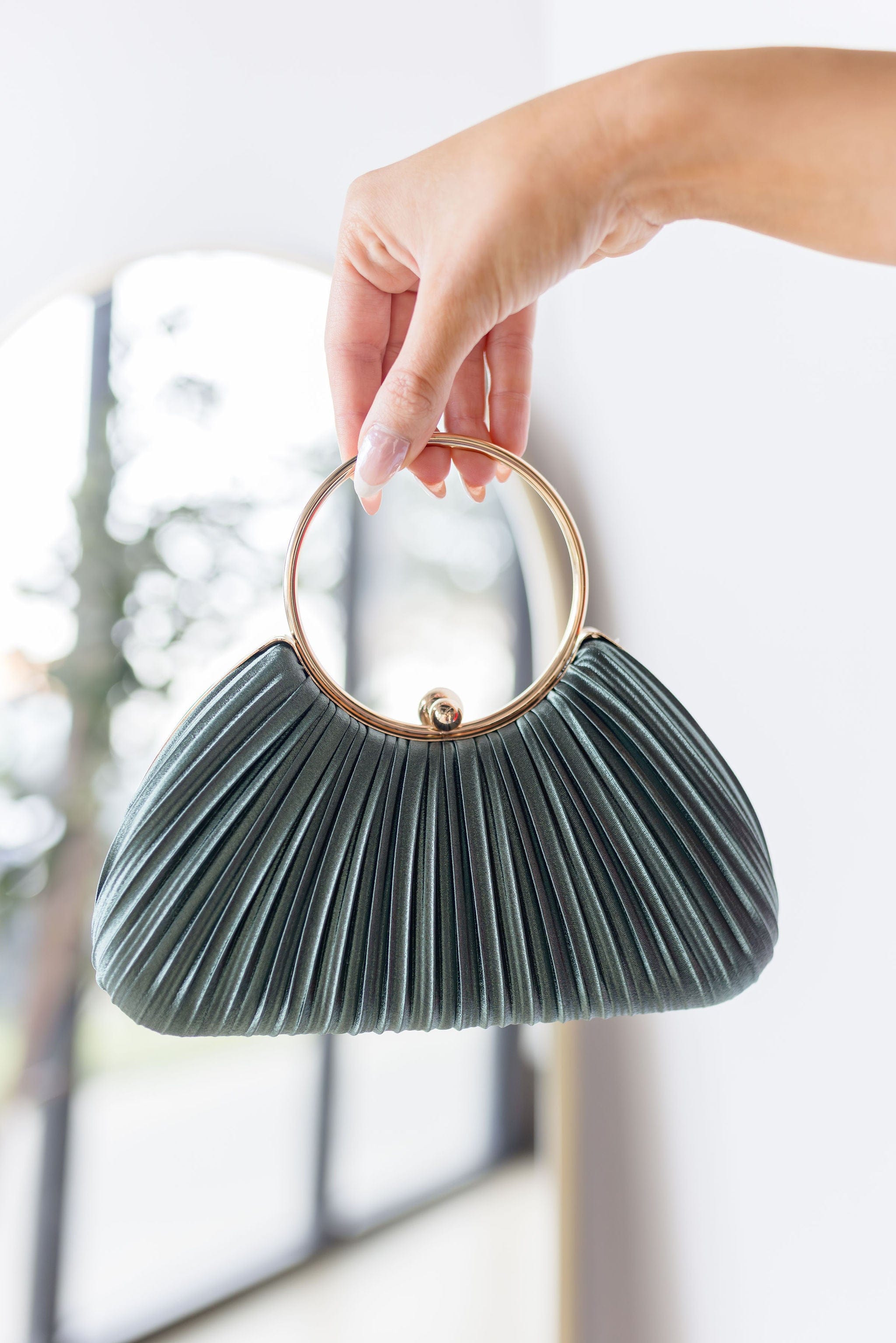 Ava Pleated Satin Evening Clutch Ava Pleated Satin Evening Clutch