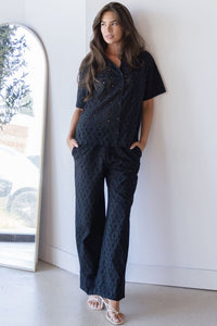 Louisa Eyelet Button Down Shirt