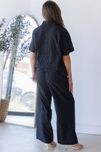 Louisa Eyelet Button Down Shirt