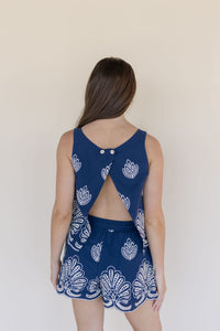 Novi Embroidered Tie Waist Short