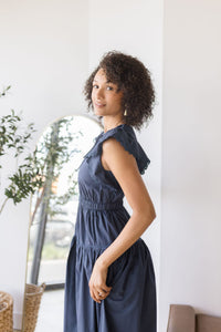 Bellmont Ruffle Sleeve Midi Dress