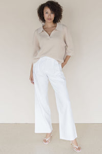 Carmen Collared Knit Top