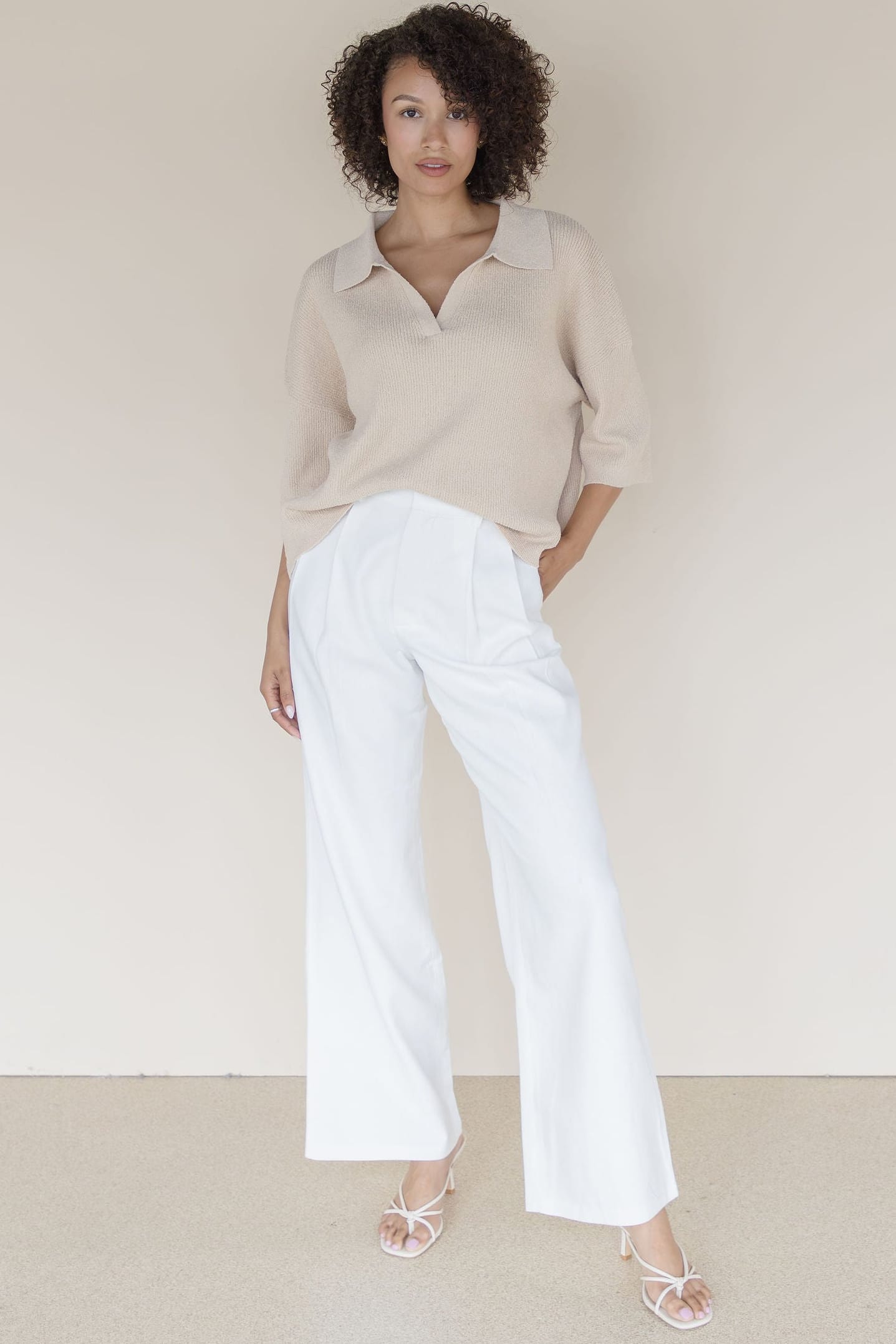 Carmen Collared Knit Top
