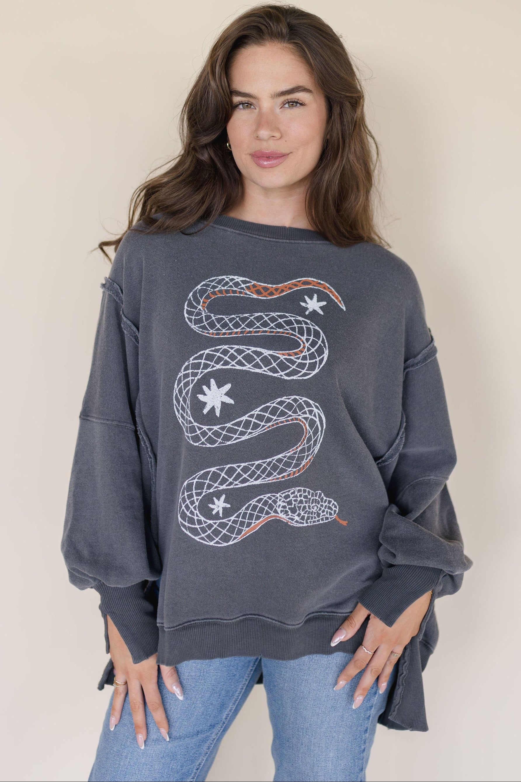 Free People Graphic Camden Pullover | Wild Dove Boutique | San