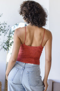 Double Lace Trim Textured Brami