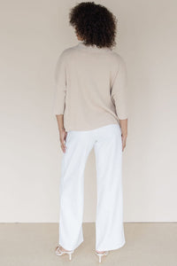 Carmen Collared Knit Top