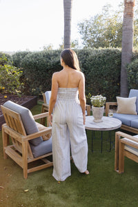 Brisa Strapless Linen Jumpsuit
