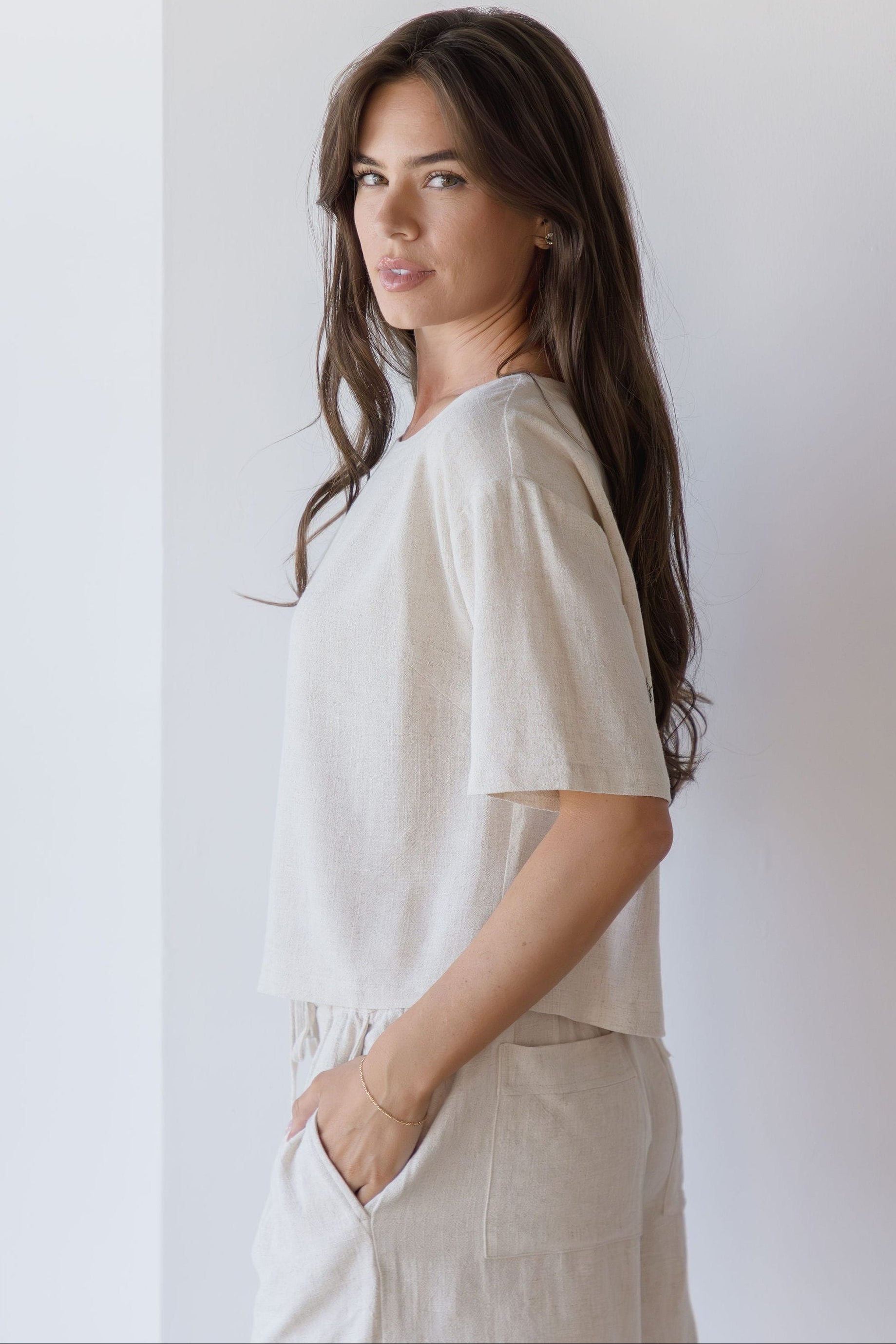 Gemini Linen Top