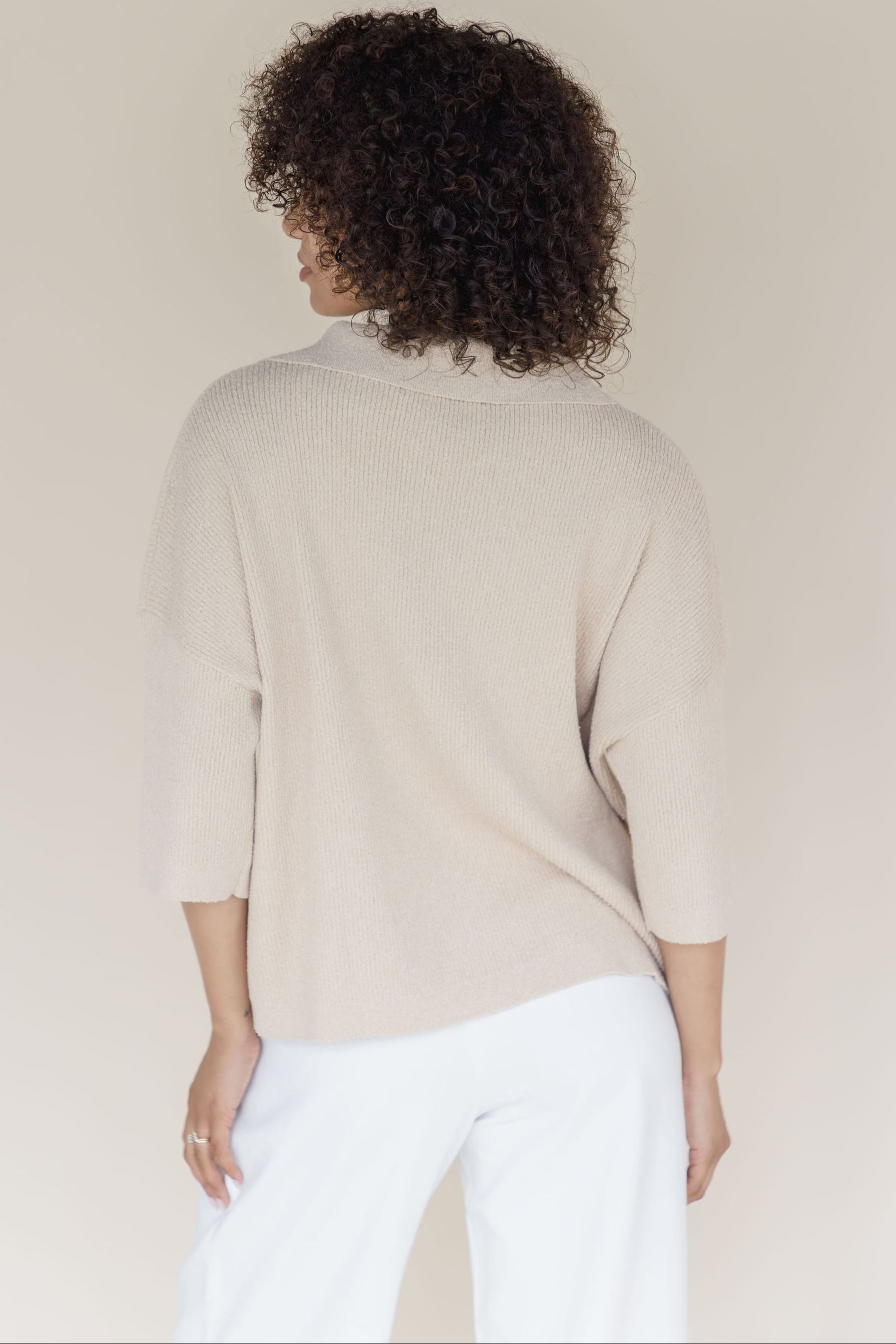 Carmen Collared Knit Top