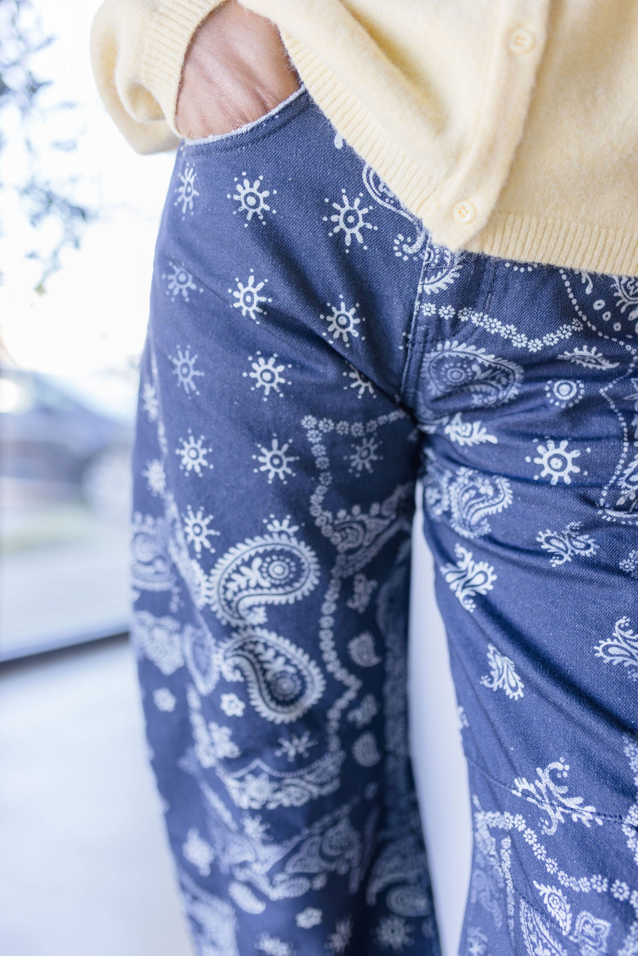 Good Luck Printed Barrel Jeans Good Luck Printed Barrel Jeans