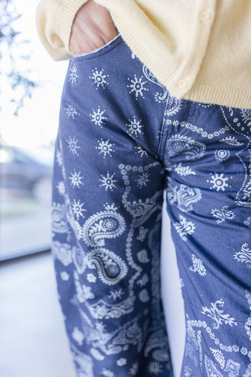 Good Luck Printed Barrel Jeans Good Luck Printed Barrel Jeans