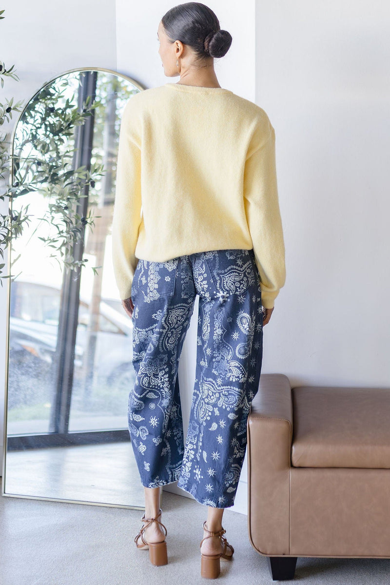 Good Luck Printed Barrel Jeans Good Luck Printed Barrel Jeans