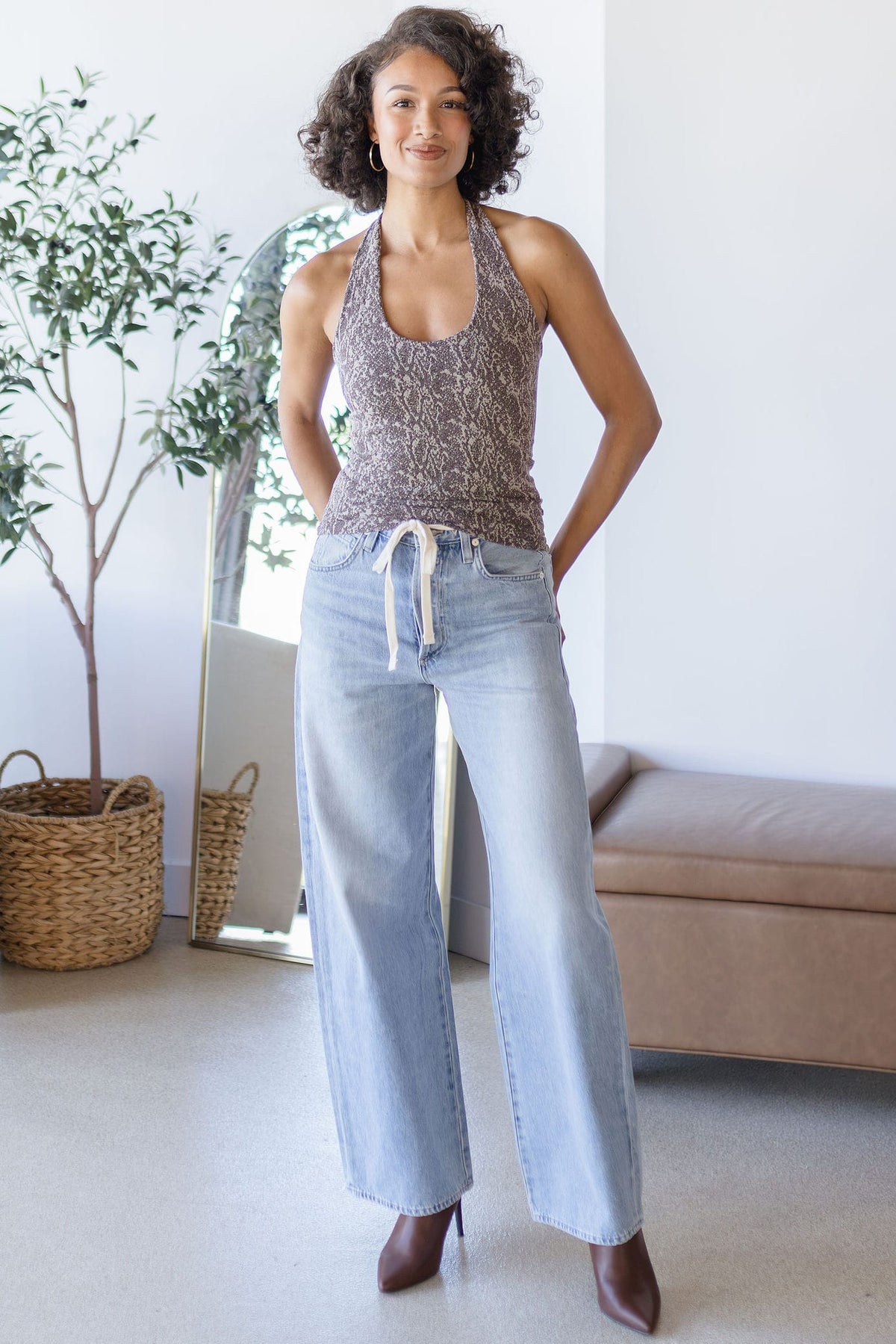 Snake Modal Halter Top