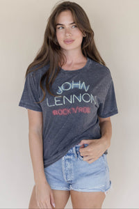 John Lennon Rock 'N' Roll Off Burnout BF Tee