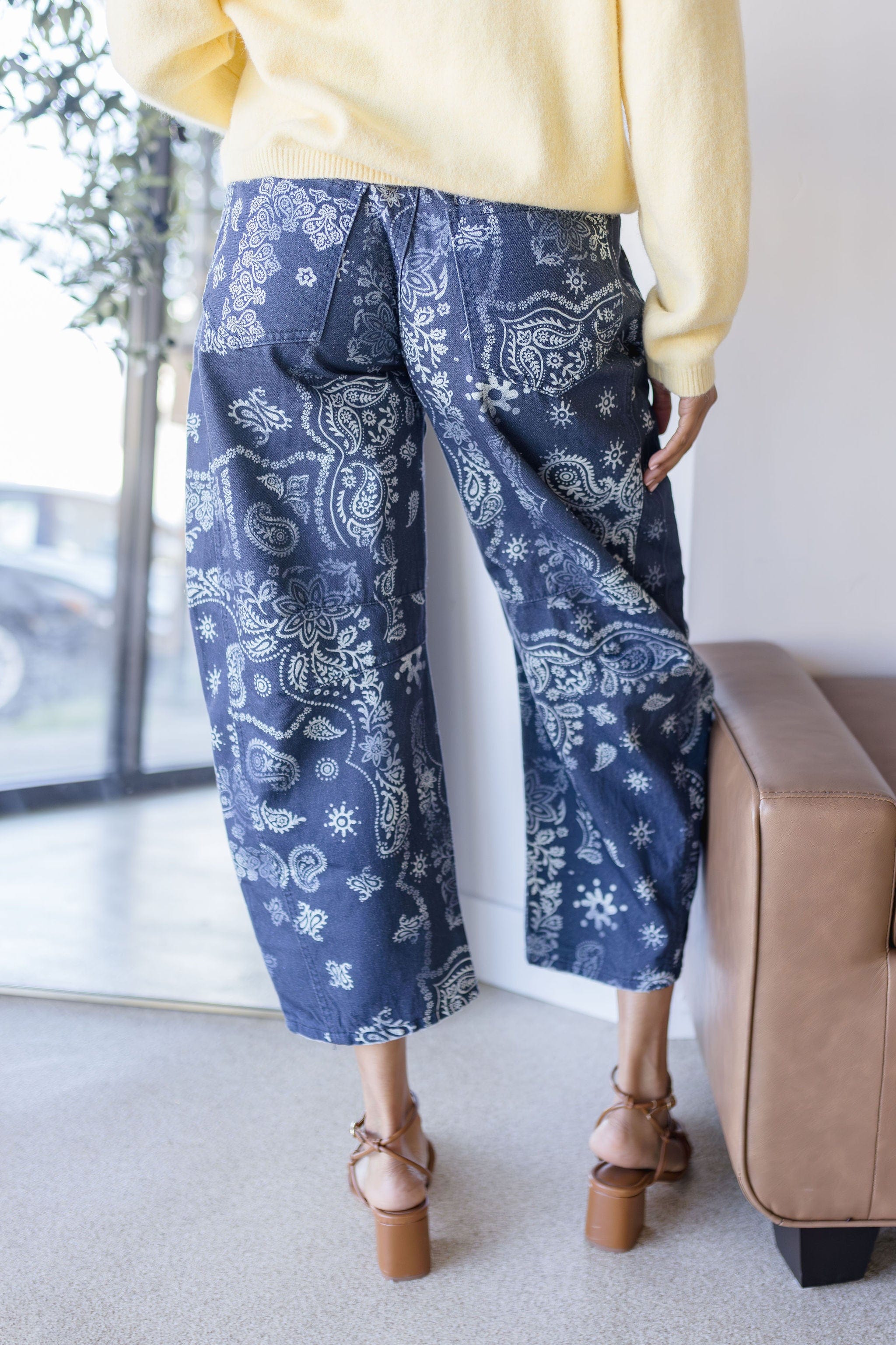 Good Luck Printed Barrel Jeans Good Luck Printed Barrel Jeans