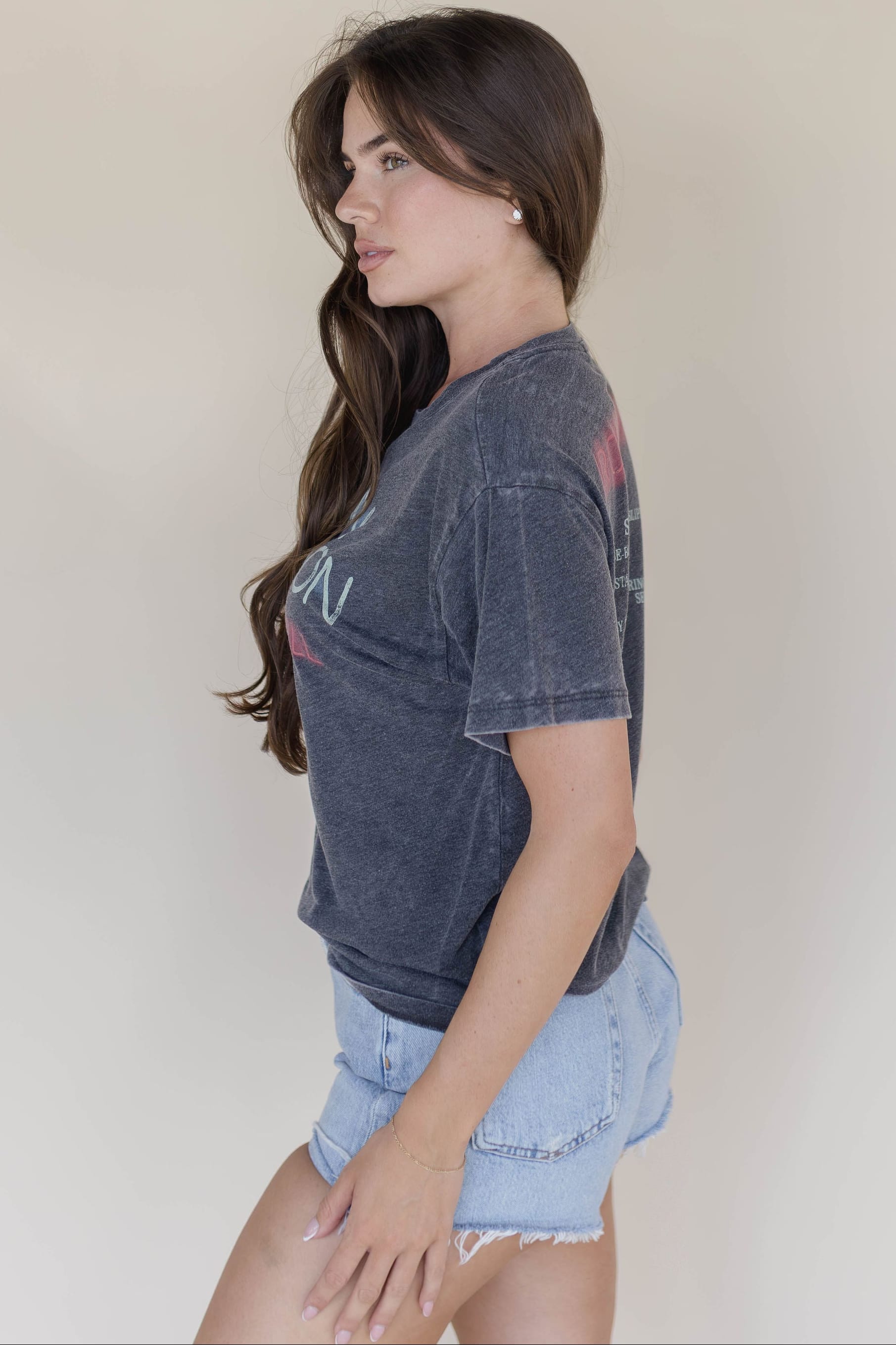 John Lennon Rock 'N' Roll Off Burnout BF Tee