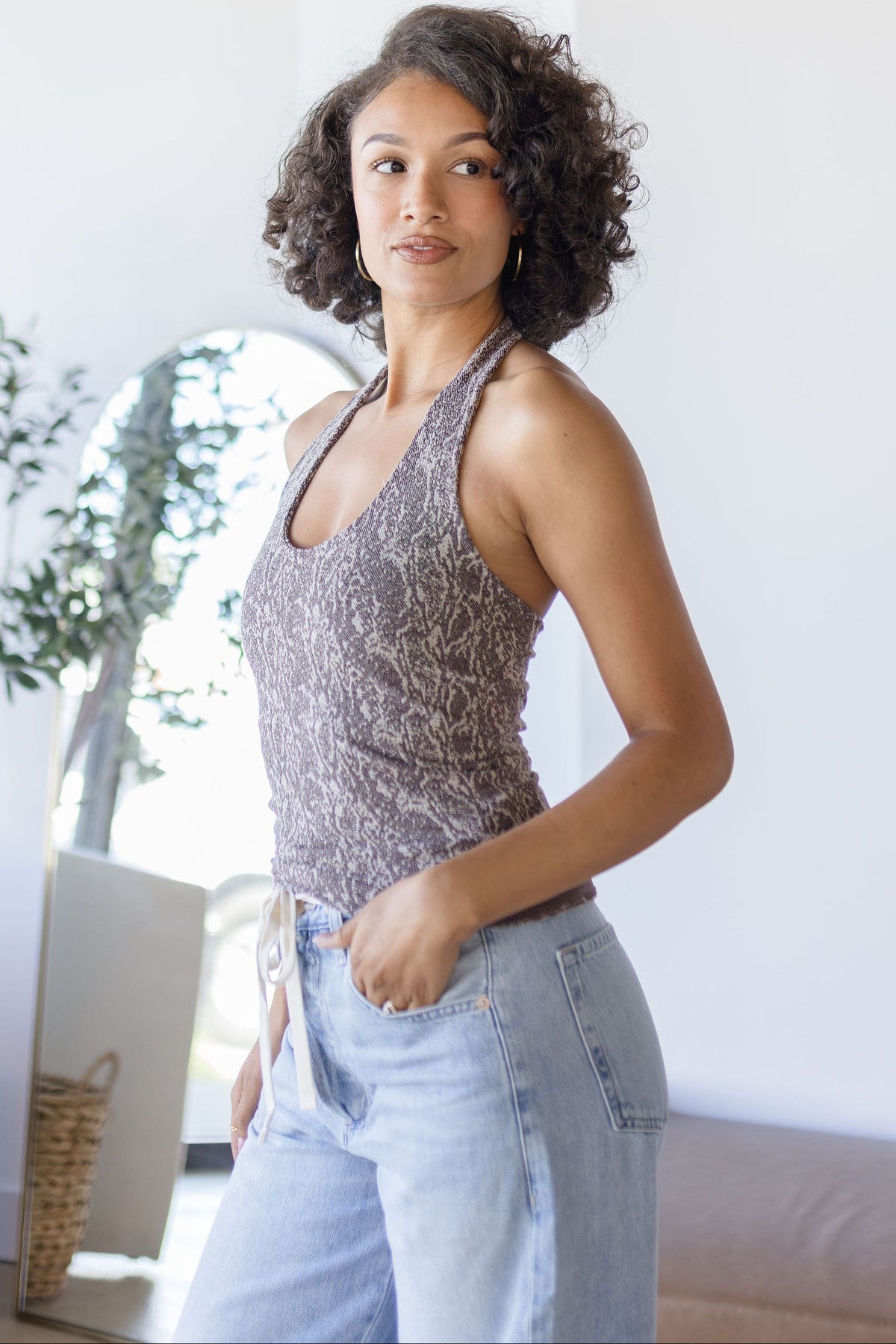 Snake Modal Halter Top