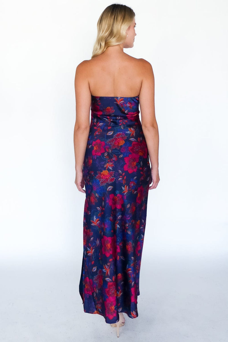 Art Of Bloom Strapless Maxi Dress