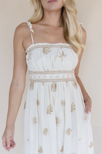 Low Tide Embroidered Maxi Dress