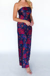 Art Of Bloom Strapless Maxi Dress