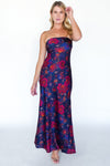 Art Of Bloom Strapless Maxi Dress