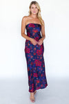 Art Of Bloom Strapless Maxi Dress