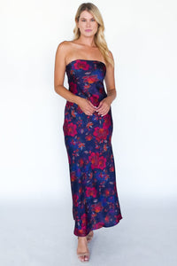 Art Of Bloom Strapless Maxi Dress