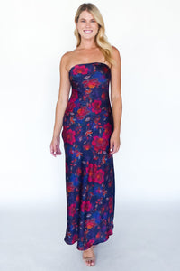 Art Of Bloom Strapless Maxi Dress