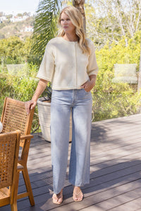 Annina High Rise Wide Leg Jean 30"