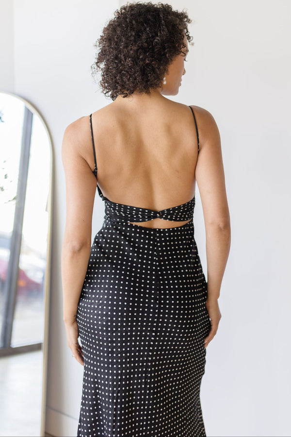 bridal dresses for bachelorette party Lunette Uptown Girl Twist Back Midi Dress | Wild Dove Boutique